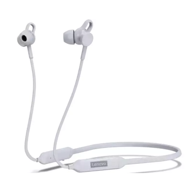 Lenovo GXD1B65027 belaidės ausinės į ausis, Bluetooth 5.0, pilkos, skirtos skambučiams, muzikai, sportui