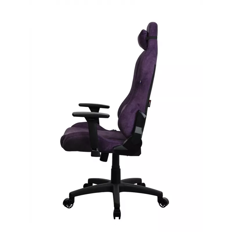 Žaidimų kėdė Arozzi Torretta SoftFabric Purple – ergonomiškas dizainas, reguliuojamos porankiai, atlošiama nugara