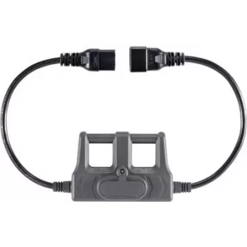 VOLTCRAFT CAA-1L 16 Matavimo adapteris IEC kištukas C20 – IEC lizdas C19 tamsiai pilkas
