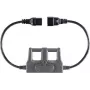 VOLTCRAFT CAA-1L 16 Matavimo adapteris IEC kištukas C20 – IEC lizdas C19 tamsiai pilkas