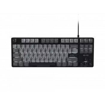 NATEC Fury Gaming klaviatūra Kanabo K2 US balta foninė mechaninė juoda-pilka