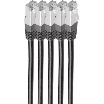 Tinklo kabelis ShiverPeaks BS75711-HS-SET5 juodas 1 m Cat6 S/FTP