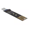 DeLOCK kombinuotas keitiklis M.2 NVMe PCIe arba SATA SSD į USB 3.2 Gen 2, juodas