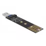 DeLOCK kombinuotas keitiklis M.2 NVMe PCIe arba SATA SSD į USB 3.2 Gen 2, juodas