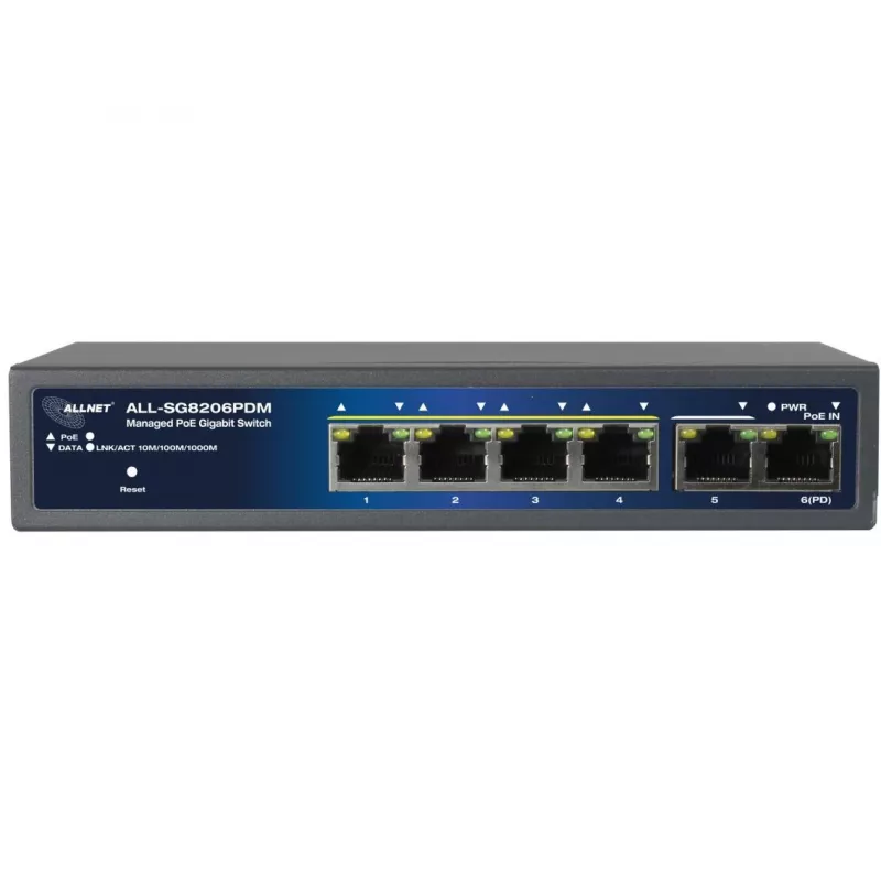 PoE jungiklis ALLNET ALL-SG8206PDM 6 prievadų 802.3af/at