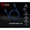 Savio GCL-02 HDMI kabelis 1,8 m HDMI A tipas (Standartinis) Juoda,Mėlyna