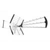 Lauko / patalpų DVB-T antena LIBOX LB2000 su 69 dB stiprintuvu, dviguba poliarizacija, 174–790 MHz, aliuminis / juoda