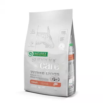 NATURE'S PROTECTION Superior Care White Dogs Grain Free Junior Small white fish - sausas ėdalas šuniukams - 10 kg