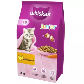 Sausas kačių ėdalas kačiukams Whiskas Kitten Chicken, 14 kg