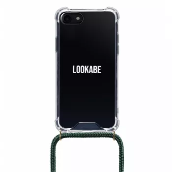 Dėklas-pakabukas išmaniesiems telefonams Lookabe iPhone 7/8, auksinis su žaliais akcentais