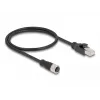 DeLOCK M12 adapterio kabelis D-kodavimo 4 kontaktų moteriškas į RJ45 vyrišką 50 cm