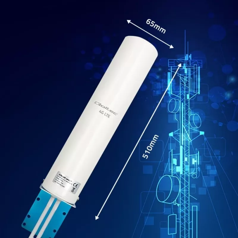 Kryptinė 4G LTE dviguba antena QOLTEC 57045 12 dBi