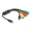 DeLOCK 4 prievadų USB 2.0 kabelinis šakotuvas USB Type-C į 3× USB-A moteriška + 1× USB-C vyriška