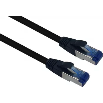 Helos – jungiamasis kabelis – RJ-45 (kištukas) į RJ-45 (kištukas) – 2 m – S/FTP – CAT 6a – lauko, su apsauga nuo užkliuvimo – juodas