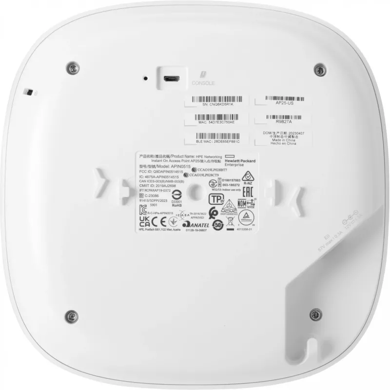 HPE Aruba Networking Instant On AP25 belaidis prieigos taškas Wi-Fi 6 4x4 (RW)