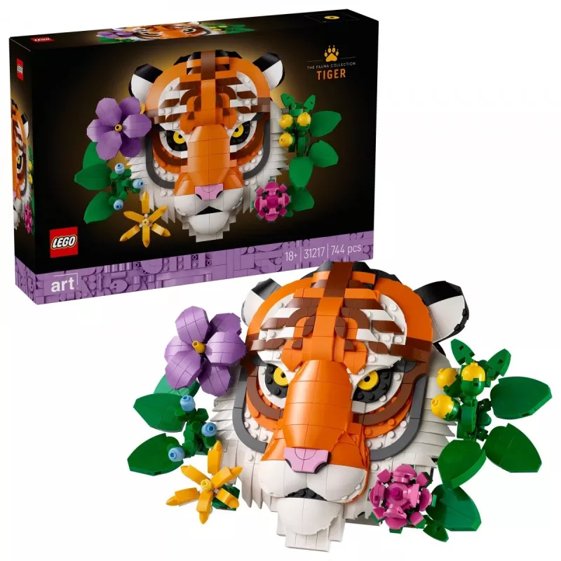 LEGO Art Fauna Collection Tigro rinkinys 31217 – pastatomas tigro modelis