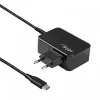 Akyga AK-ND-81 USB-C GaN nešiojamojo kompiuterio maitinimo adapteris 65 W, PD 3.0, 5–20 V, 1,8 m laidas, juodas