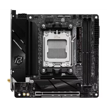 Mini-ITX pagrindinė plokštė ASRock B650I Lightning WiFi — AMD B650, Socket AM5, DDR5, 2 DIMM (maks. 96 GB), Wi‑Fi 6E, 2.5Gb LAN