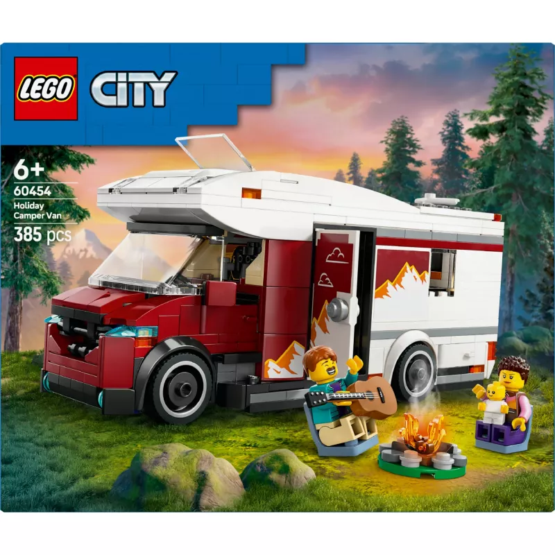 Konstruktorius LEGO City Nuotykių Kempingvagonas 60454, 385 dalių, aukštis 80 mm, nuo 6 metų