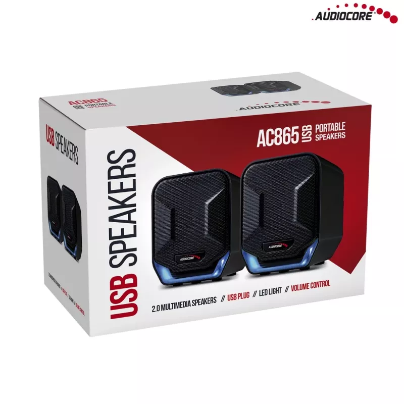 Garsiakalbis Audiocore AC865 2 krypčių laidinis, 2.0 kanalų, 3 W, juodas