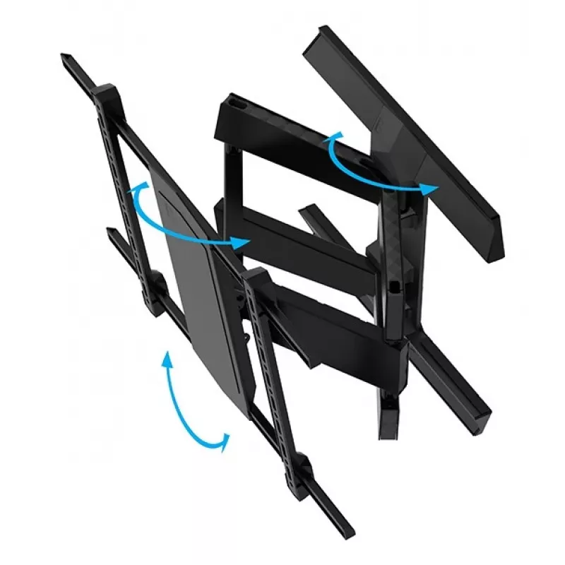 Fiksuotas sieninis laikiklis B-TECH BT8227/B 600x400 iki 75 col., maks. apkrova 50 kg