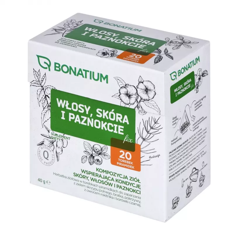 Bonatium žolelių arbata Plaukai, oda ir nagai Fix 20 vnt.