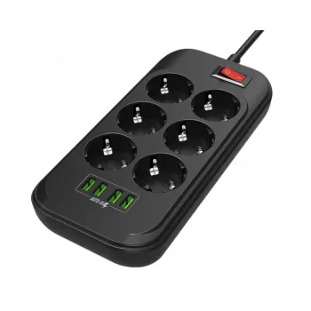 ColorWay CW-CHE64B lizdas su USB jungtimis, 10 A, 17 W