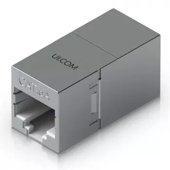 Inlinis RJ45 jungiklis UBIQUITI UACC-RJ45-COUPLER-C6A Kompaktiškas — RJ45 Cat6A inlinis sujungimas
