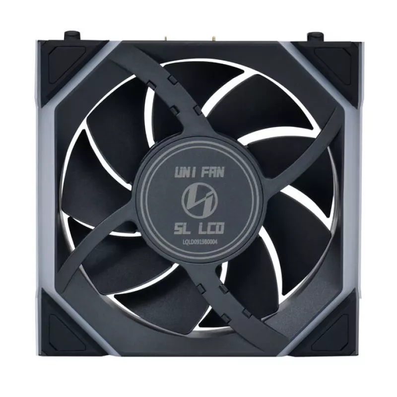 Ventiliatorių rinkinys Lian Li UNI FAN SL Wireless LCD 120 juodas 3 vnt.