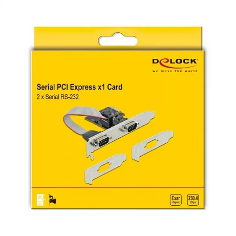 DeLOCK PCI Express x1 į 2 x Serial RS-232 plėtimosi kortelė