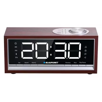 Nešiojamas radijo žadintuvas BLAUPUNKT CR60BT – FM PLL, Bluetooth, LED ekranas, 60 stočių atmintis, baterija/DC, CR2032 atsarginė