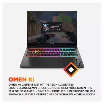 HP OMEN Transcend Gaming nešiojamas kompiuteris 14-fb1075ng 14 3K OLED U7-255H 32GB/1TB SSD RTX5060 Win11 - BV8C5EA#ABD