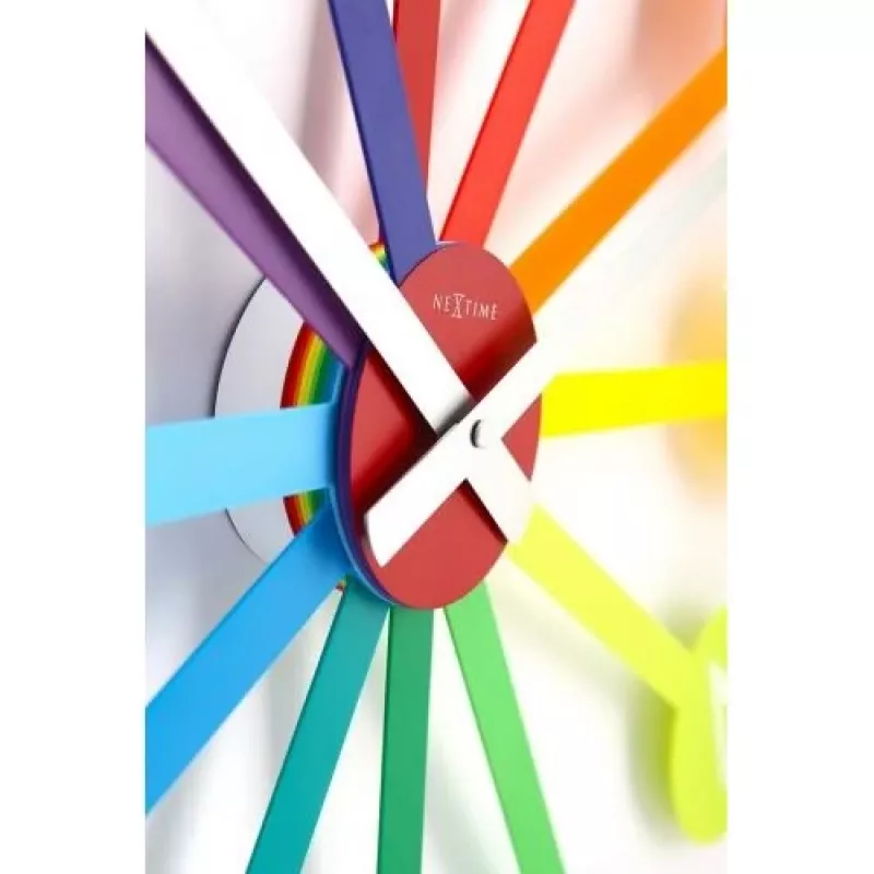 NeXtime Colour Guide 2995di sieninis laikrodis, Ø 60 cm, įvairiaspalvis