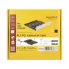 DeLOCK 89888 vidinė PCIe sąsajos plokštė su 4 M.2 lizdais SATA diskams