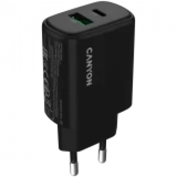 CANYON OnCharge 250 25W 1xPD 1xQC EU juodas