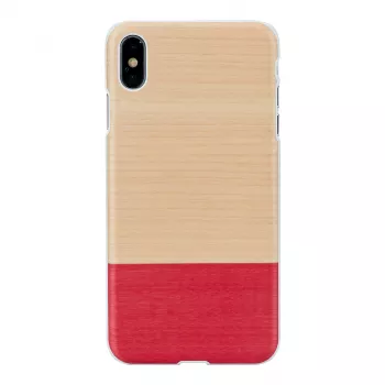 Apsauginis dėklas iš medžio ir polikarbonato iPhone XS Max – baltas miss match