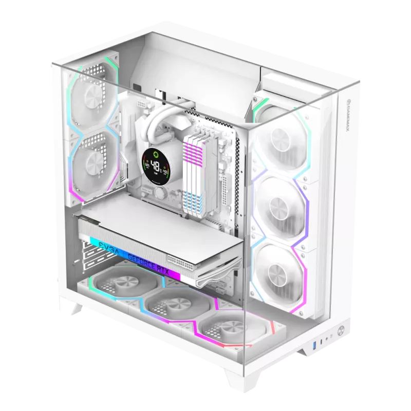 Gamemax INFINITY PRO WH ATX korpusas baltas