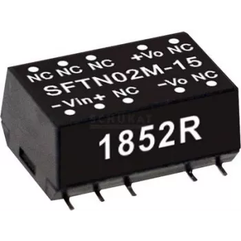 Maitinimo keitiklis MEAN WELL SFTN02L-12, Įėjimas 4.5–5.5 V, Išėjimas 12 V, Galia 2 W, Gylis 15.2 mm