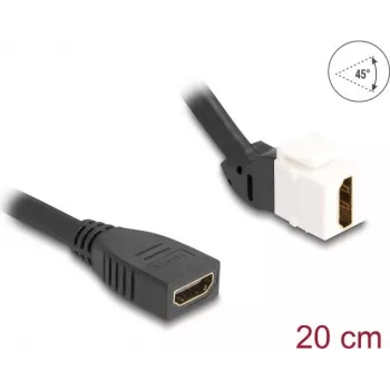 DeLOCK Keystone modulis HDMI motina-motina 45° kampu 8K 60 Hz 20 cm juodas