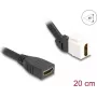 DeLOCK Keystone modulis HDMI motina-motina 45° kampu 8K 60 Hz 20 cm juodas