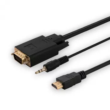 SAVIO CL-198 HDMI–VGA laidas su garsu, 1,8 m