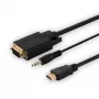 SAVIO CL-198 HDMI–VGA laidas su garsu, 1,8 m