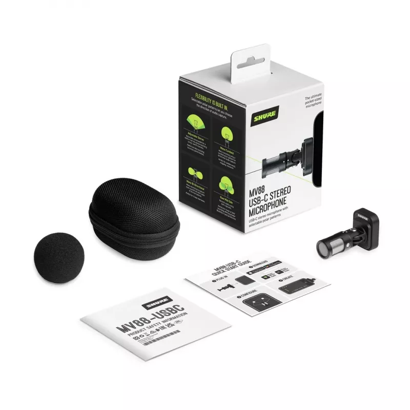 Shure MV88-USBC – stereo mikrofonas su USB-C jungtimi