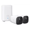 Eufy Security, eufyCam 2 Pro Belaidė namų apsaugos kamerų sistema, 365 dienų baterijos veikimo laikas, HomeKit suderinamumas, 2K raiška, IP67 atspari orams, naktinis matymas, 2 kamerų rinkinys, be mėnesinio mokesčio