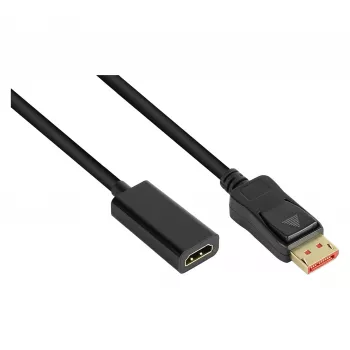 Good Connections Adapteris DisplayPort 1.4 (kištukas) į HDMI 2.0b (lizdas), 4K @60Hz, 20 cm