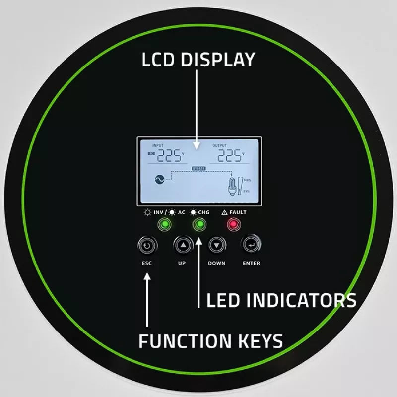 Hibridinis saulės inverteris Off-Grid 6200W | 120A QOLTEC