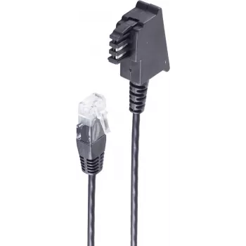 Telefono kabelis ShiverPeaks BS12-09085 15 m Juodas RJ-45 TAE