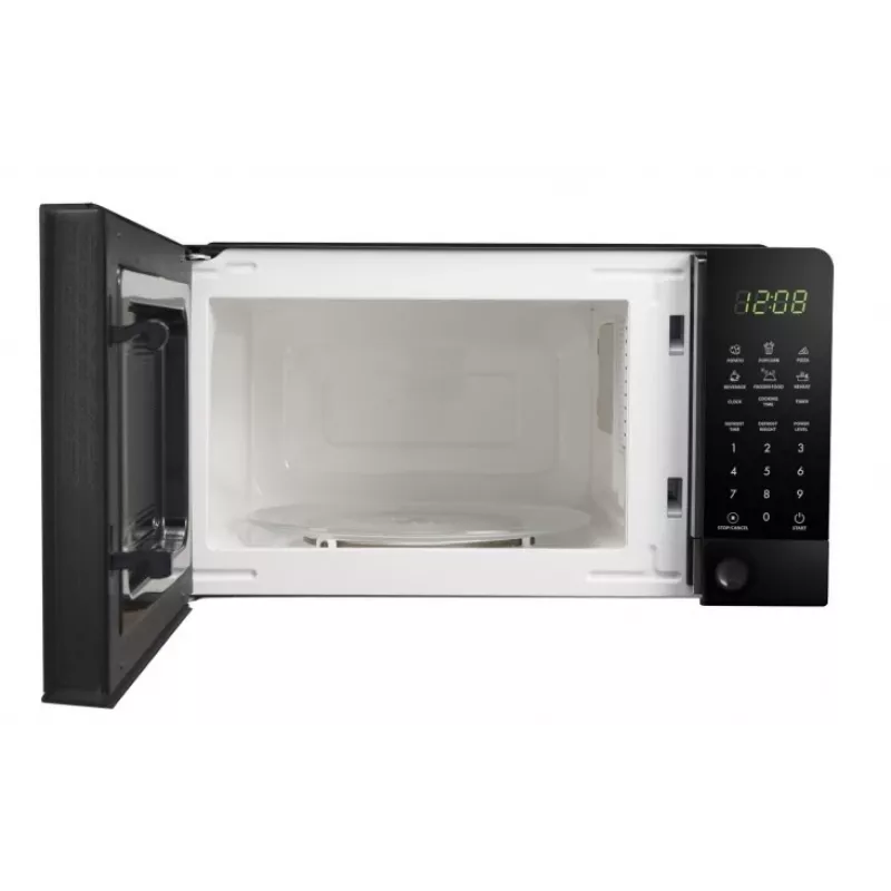 Solo mikrobangų krosnelė ESPERANZA EKO009 — 700 W, 20 L, LED ekranas, jutiklinis valdymas, 24,5 cm stiklinė plokštelė, juoda