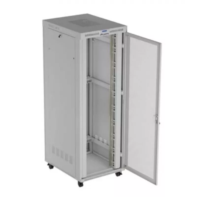 19 colių stovo spinta LANBERG FF01-8047-23SL 47U 800x1200 mm pilka su perforuotomis durelėmis