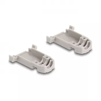 DELOCK D-Sub korpusas 9 kontaktų su guminiais tarpikliais, plastikinis, juodas/pilkas, 41,6×31,6×19,8 mm